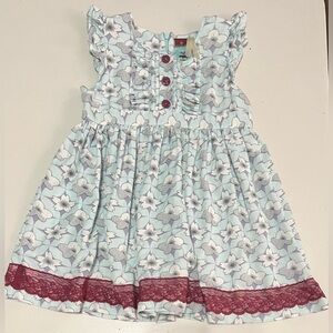 Matilda Jane Floral Dress with Burgundy and White